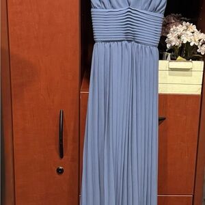 Lulu's Blue Strapless Gown for Weddings